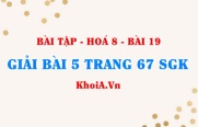 Bài 5 trang 67 SGK Hoá 8: Chuyển đổi giữa khối lượng, thể tích và lượng chất